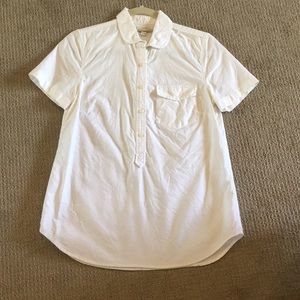 Jcrew white collared poplin shirt